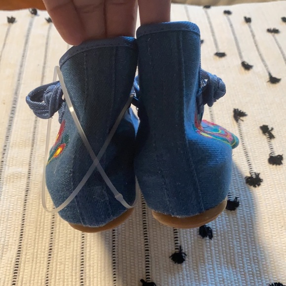 Ina Blue Embroidered Women's Flats - Picture 6 of 12